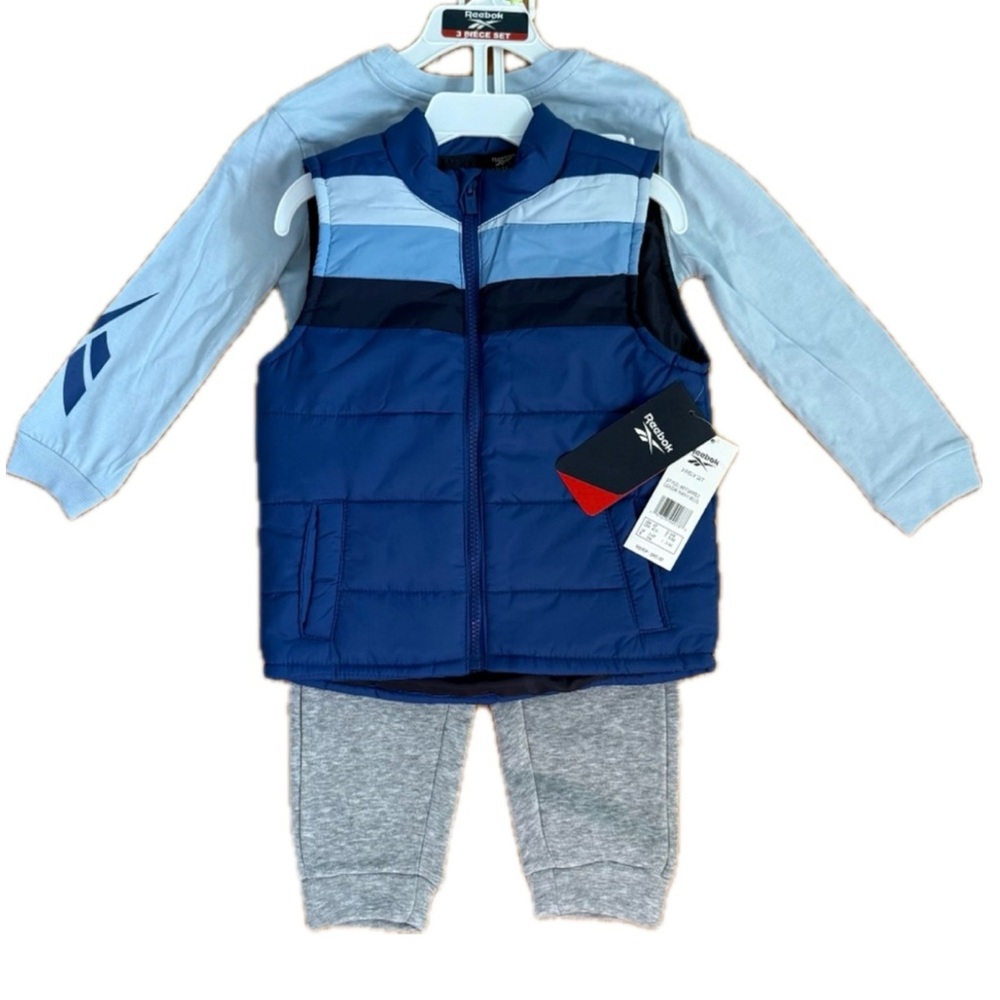 Reebok 3 Piece Little Boys Outfit
